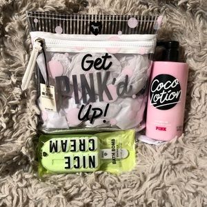 Victoria Secret PINK Gift Set NWT Bag, Lotion, Etc